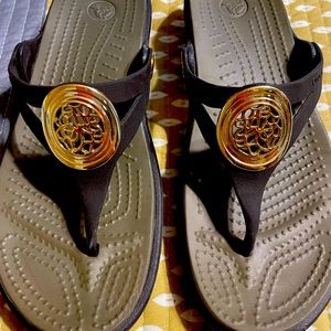 Crocs sandals, Size 6, EUC